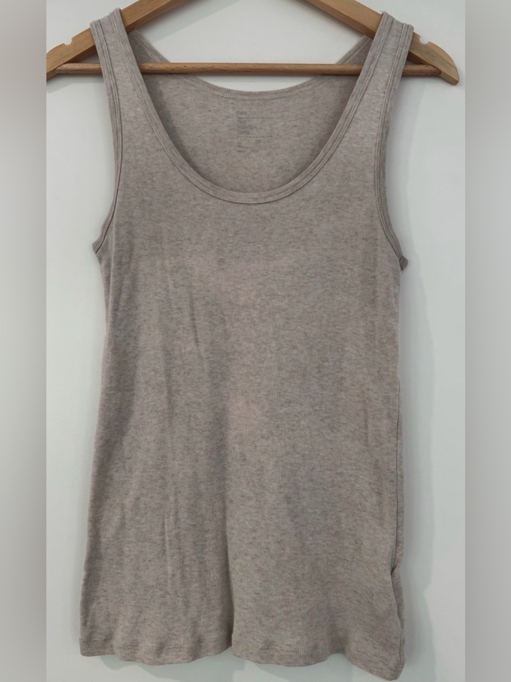 GAP Modern Tank Supima Pima Cotton Modal Tank Top Women Medium Oatmeal Heather